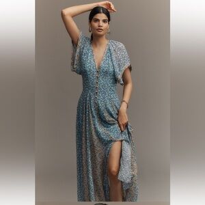 Maeve Blue Floral Maxi Dress